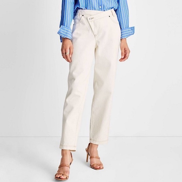 Future Collective Denim - Future Collective Kahlana Barfield Brown Woman's Ankle Cropped Straight leg new